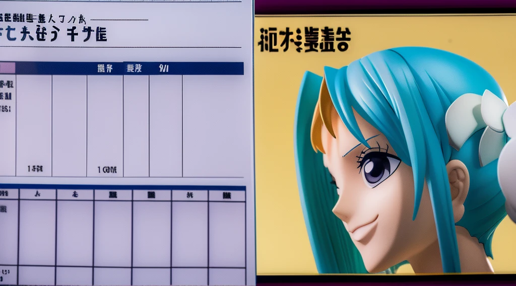 ((Best Quality)), ((Masterpiece)), (((detailed character sheet, frontal view, side view, three quarter view))) white background、whole body、whole bodyイラスト、whole bodyアニメーション、whole bodyリファレンスシート、Long Hair、smile、Cute face、Big Breasts、Long legs、Beautiful feet、8 heads tall、Detailed face、PVC、nami、one piece、stand at attention
