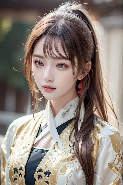 Fei Yu_robes， red cloth, red hair, Whole body, Gold Embroidery， black embroidered gold， high ponytail, braid, depth of field, night scenery，, 1 girl，25 year old girl, ulzzang-6500v1.1， （manuscript： 1.2）， （realistic： 1.3） ， สาวสวยกับdetailsที่สวยงาม， ดวงตาและใบหน้าที่Very detailed， ดวงตาพร้อมdetailsที่สวยงาม， red hairเข้ม， The resolution is incredibly ridiculous.， hugeFilesize， ไฮเปอร์details， High resolution，very big breasts, Very detailed， best quality， Masterpiece， illustration， มีdetailsและสวยงามเป็นพิเศษ， Very detailed， CG， unity， 8k wallpaper， Surprisingly， details， Masterpiece， Highest quality， official art， วอลล์เปเปอร์ CG unity 8k ที่มีdetailsมาก， Cinematic lighting， （Perfect shiny skin：0.6）， The lines are thin and smooth.， （floating）， ear nipple ring ， Masterpiece， best quality best, seductive pose,