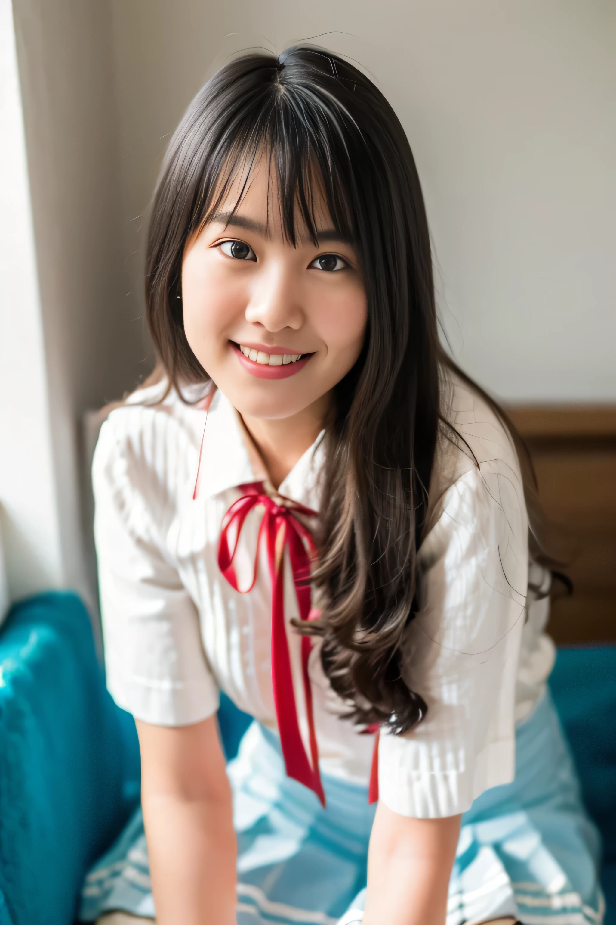 arafed asian woman in white shirt and red tie posing for a picture, kimi takemura, portrait of a japanese teen, sui ishida with black hair, young pretty gravure idol, young gravure idol, japanese model, japanese girl , wearing japanese , realistic young gravure idol, yasumoto oka, of a youthful japanese girl