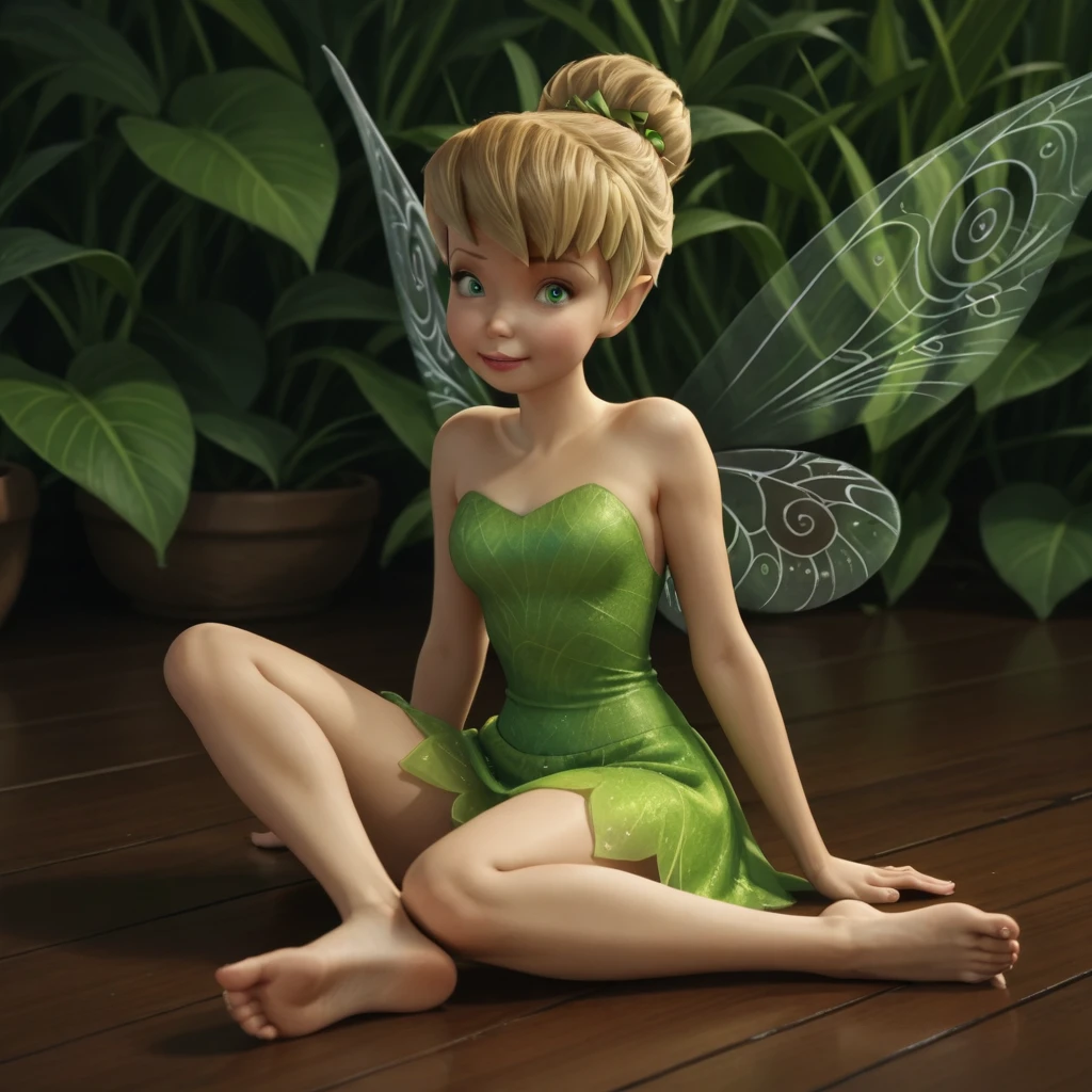 score_9, score_8_up, score_7_up, score_6_up, score_5_up, score_4_up, Tinkerbell, fairy wings, sitting on the floor