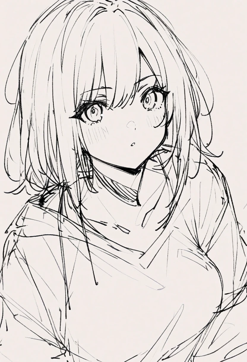 milimalist,sketch, girl