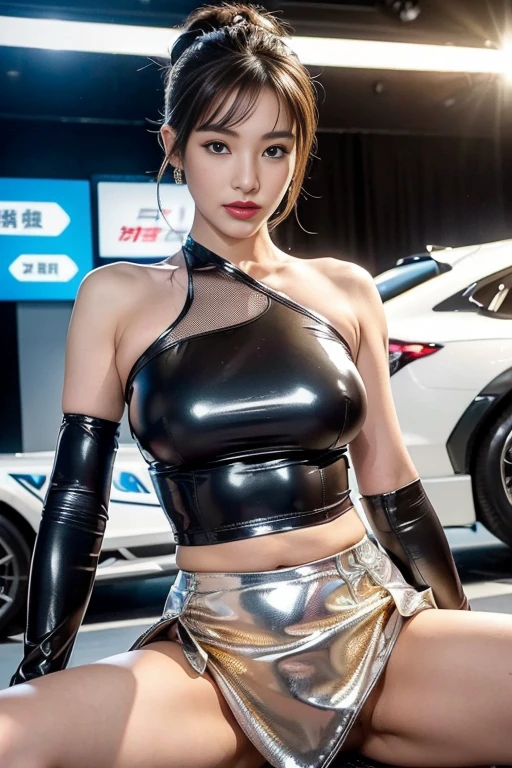 Realistic Rendering with Unreal Engine 5, Random Pause, (Behind the scenes of AV filming at the Motor Show venue:3.0)、(二人の老人男性がRace Queenの胸を触る :5.0)、Race Queen、Uniform with sponsor logo Red uniform、Earrings、 、Exquisite beauty、Beautiful Face, Tall and slender model, Huge , Oil,( length, Thin legs:1.5)、(((One-shoulder mesh metallic girls outfit with sponsor logo))),(((Dynamic pose))),(((Abdominal Peek))),(((Show under the chest ))),(((Yellow and white miniskirt lift with sponsor logo))),),(太ももまでのスポンサーロゴ入りRace Queenロングブーツ:4.0)Spread your legs、(太ももまでのRace Queenロングブーツ:4.0)、Spread your legs、wet and shiny body, Colorful Hair, (((Brown skin beauty))), (Shoot with multiple cameras:2.5)、(Behind the scenes of AV filming at the Motor Show venue:3.0)、(Surrounded by a lot of old people:3.0)、、Laughter、(Breastfeeding through clothing:1.1),( Are standing:1.8)、 line、(Behind the scenes of AV filming at the Motor Show venue1.1),(masterpiece, 最high quality:1.3) (Surreal:1.35) (Realistic:1.45) (Skin with attention to detail) high quality, Browsing Caution, (複数のpenis, Surrounded, 二人の老人男性がRace Queenの隣にAre standing :2.0) (Bukkake, how:1.5), Japanese Girls, 24-years-old, Expressive eyes, Perfect Face, (fix makeup) (lipstick:1.1) (eyeliner:1.1) mascara, eye shadow, (Black Hair), , break slender, Large Breasts, (Nipples:1.0) (perfect Nipples:1.0), (Dark Skin:1.4), (Oiled and shiny body:1.3), Spread your legs, (太ももまでのRace Queenロングブーツ:4.0)、break (girl covered in how:1.5) (excess how:1.3), (Blowjob and handjob, A girl shakes an old man'penis:1.3),Behind the scenes of AV filming at the Motor Show venue.(二人の老人男性が女性の隣にAre standing :1.8), (Ejaculation into the body:1.7)、(Behind the scenes of AV filming at the Motor Show venue:3.0)