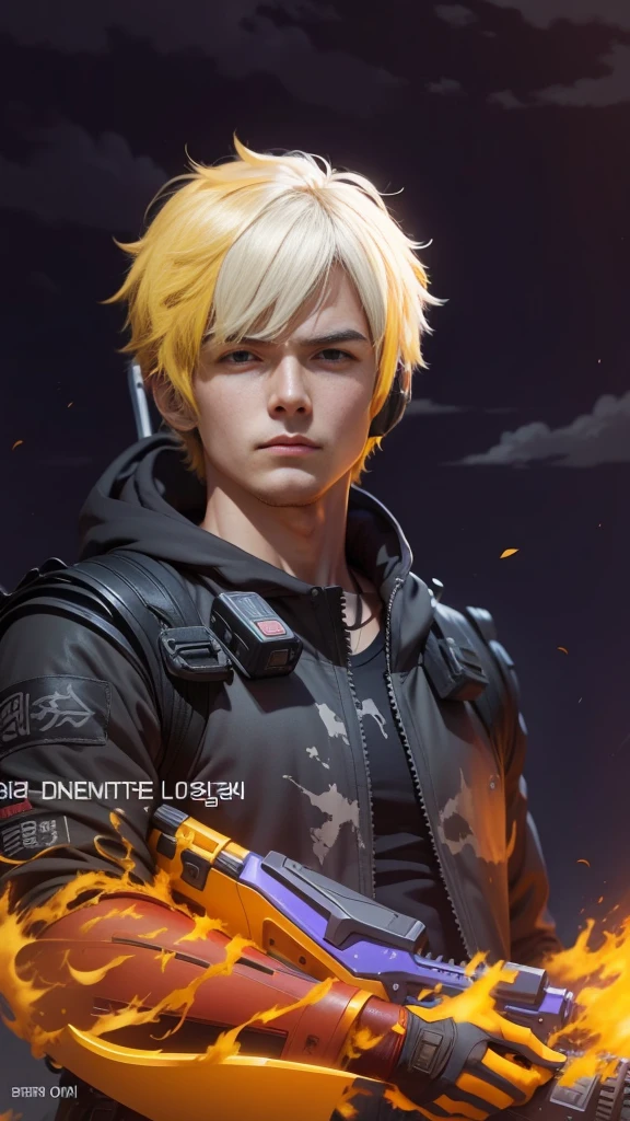 Anime,1 man, boy Korea, heandsome , 8k quality, lighting, Holding a weapon