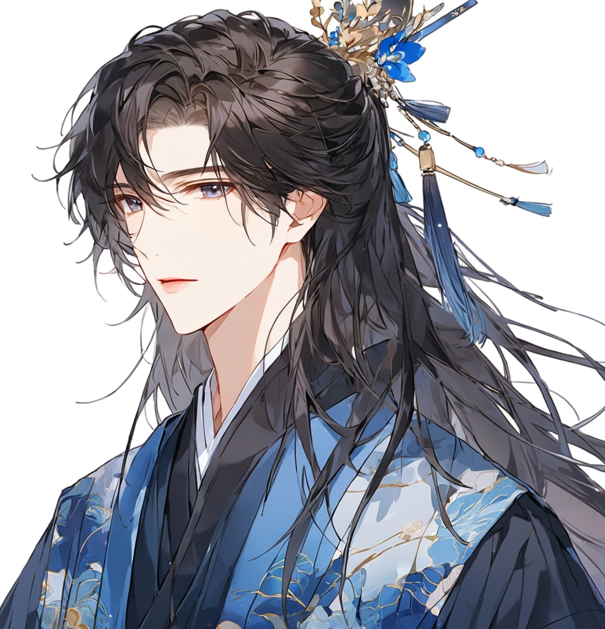 (masterpiece, best quality:1.2), 1boy, solo,hanfu,