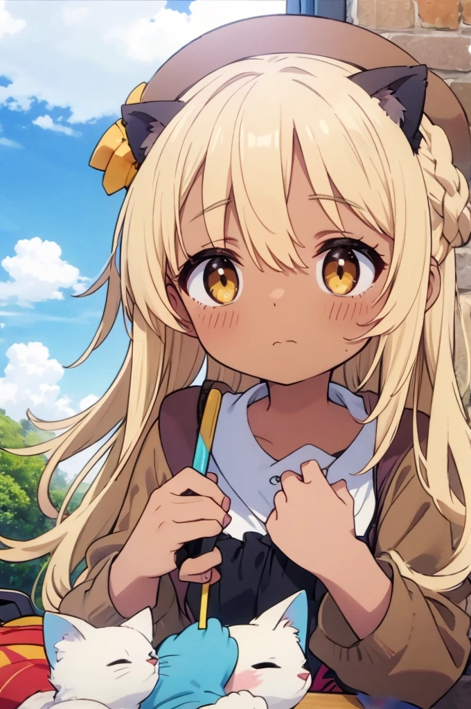 Brown Skin Blonde Cat耳 Lori Cat