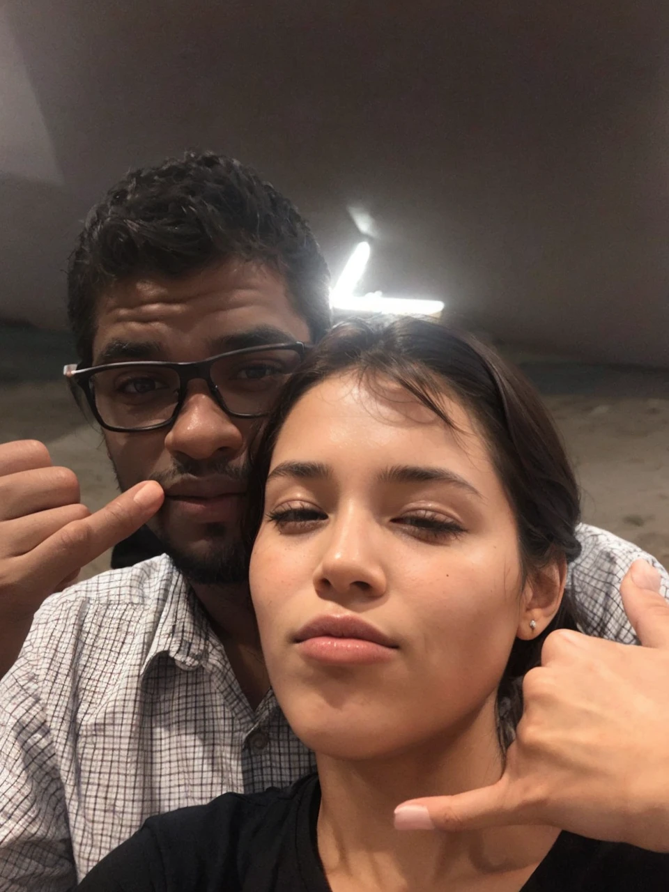 Use the faces of the couple below and place them in a full-length photo on a Cuban beach