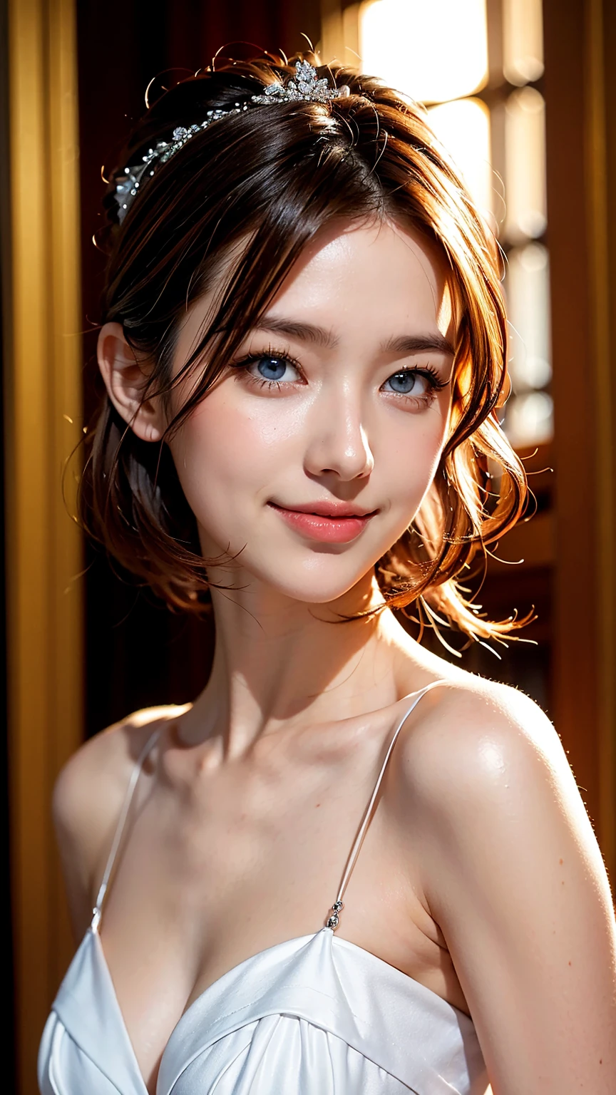 bride、Wedding Style、Wedding Styleの写真、Luxury dresses、church、Light clothing、Formal Wear、night景、illumination、blue eyes、blonde、short hair、Hair tied up、Full body photo、Sexy Face、short hair、 Complete look、(((masterpiece)))、((Highest quality))、((超Realistic))、成熟したwoman、成熟したwoman、perspective、Very detailed、The perfect temptation、Best image quality、Fine-grained image quality、beautiful、Europe, woman, French, woman Italian, Italian, smile、blue eyes、jewelry, blue eyes, Realistic, High resolution, Glowing Skin, (Detailed face),jewelry, , night, blonde, Wavy Hair,Attractive appearance, smile,
