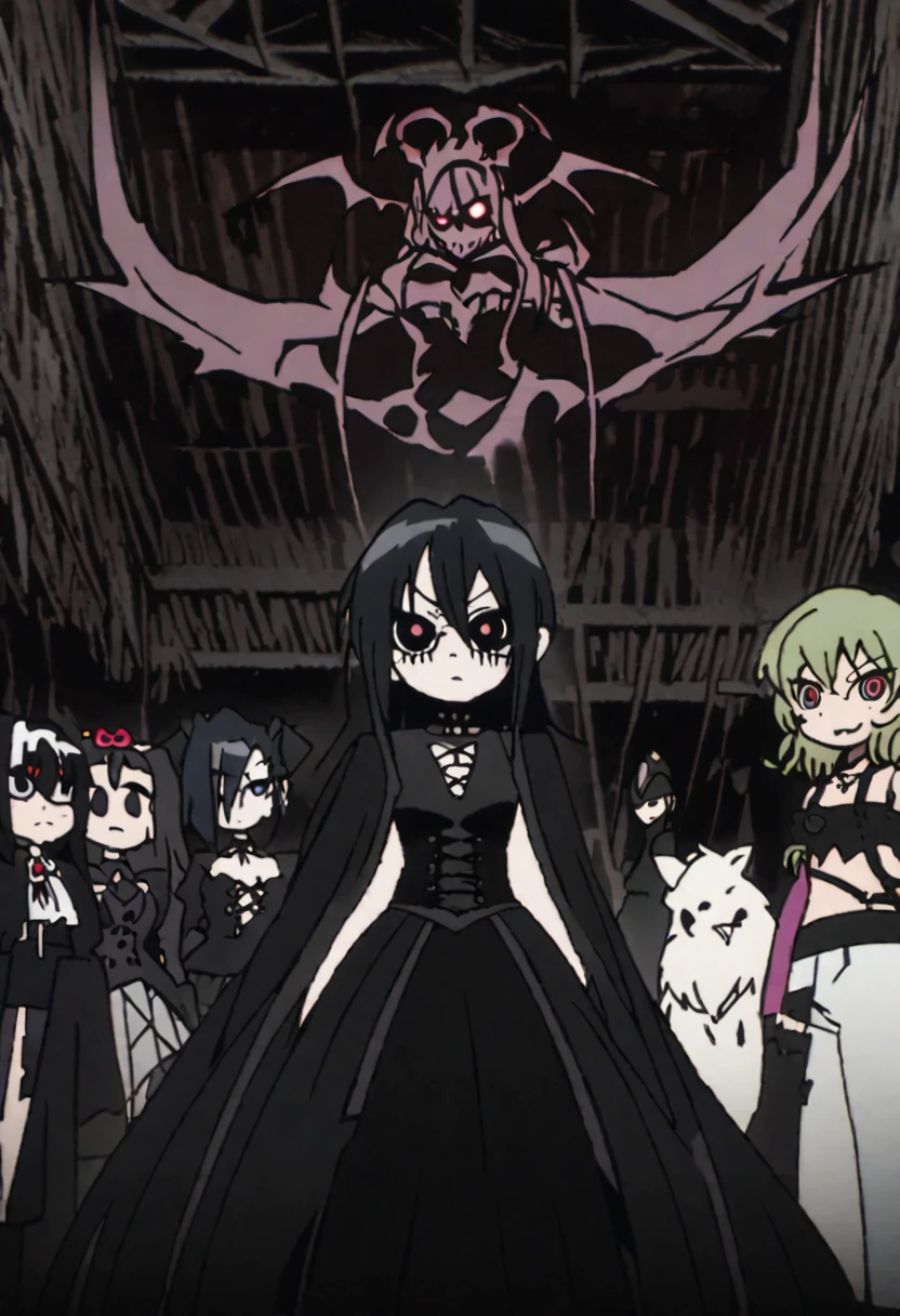 anime girl with black hair and a black dress and a black top, 1 7 - year - old anime goth girl, gapmoe yandere grimdark, gothcore, gothic maiden anime girl, witchcore clothes, gapmoe yandere, yandere, demon anime girl, anime visual of a cute girl, 1 7 - year - old goth girl
