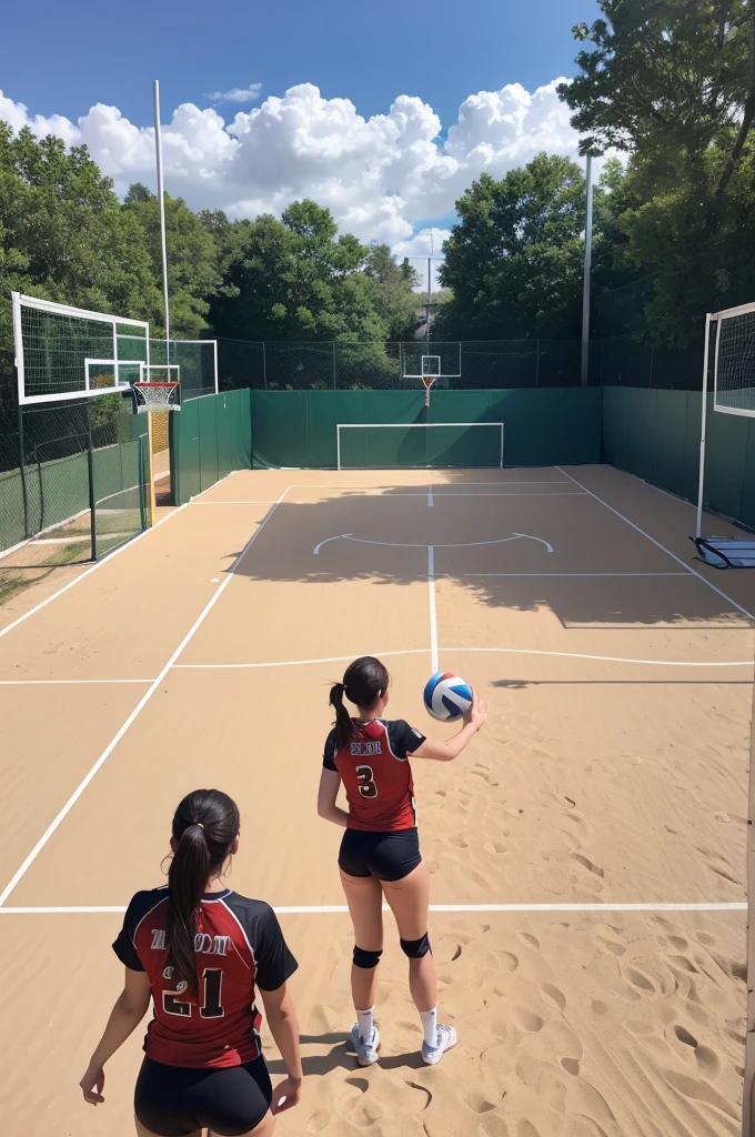 volleyball court , I don&#39;t want fancy ,I want it realistic and without anyone 