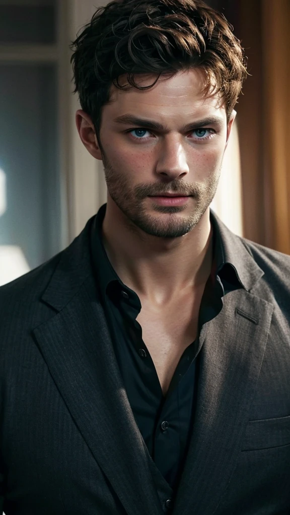 Jamie dornan, an award winning photograph of a (handsome man:1.1), detailed, trending on artstation