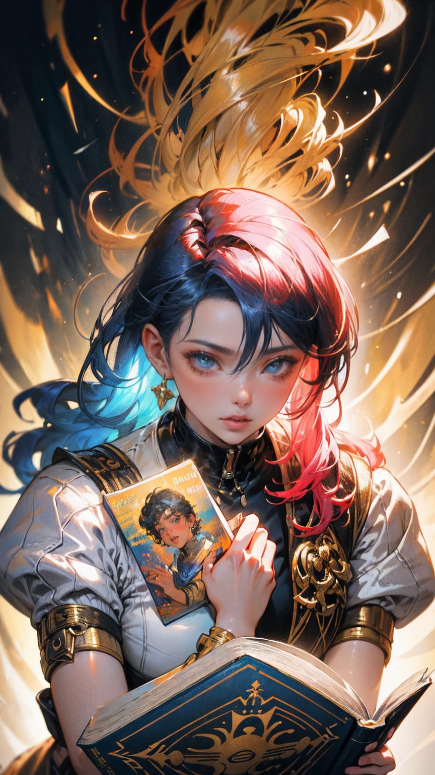 diy13，Highest quality, ultra-high definition, masterpieces, 8k, realistic, anime styled, 3d render，a close up of a person writing a book , jc leyendecker and sachin teng, james jean and wlop, james jean and peter mohrbacher, alphonse mucha and rossdraws, sachin teng, james jean marc simonetti, artgerm and james jean, in the art style of mohrbacher