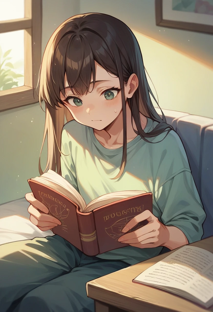 The journey of teenager. A teenager reading book.The background is university 