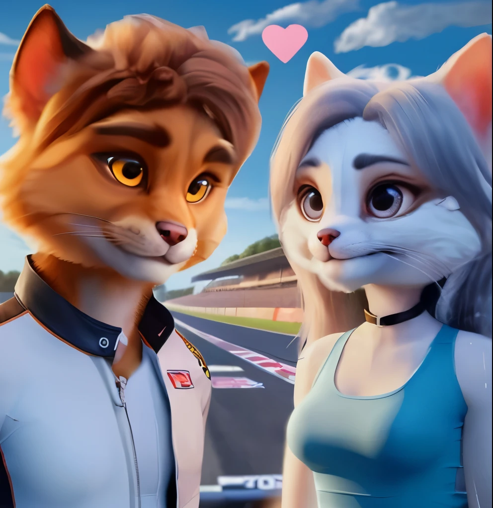Change face in to dog face only remaining body shape same change background in to bike race track path