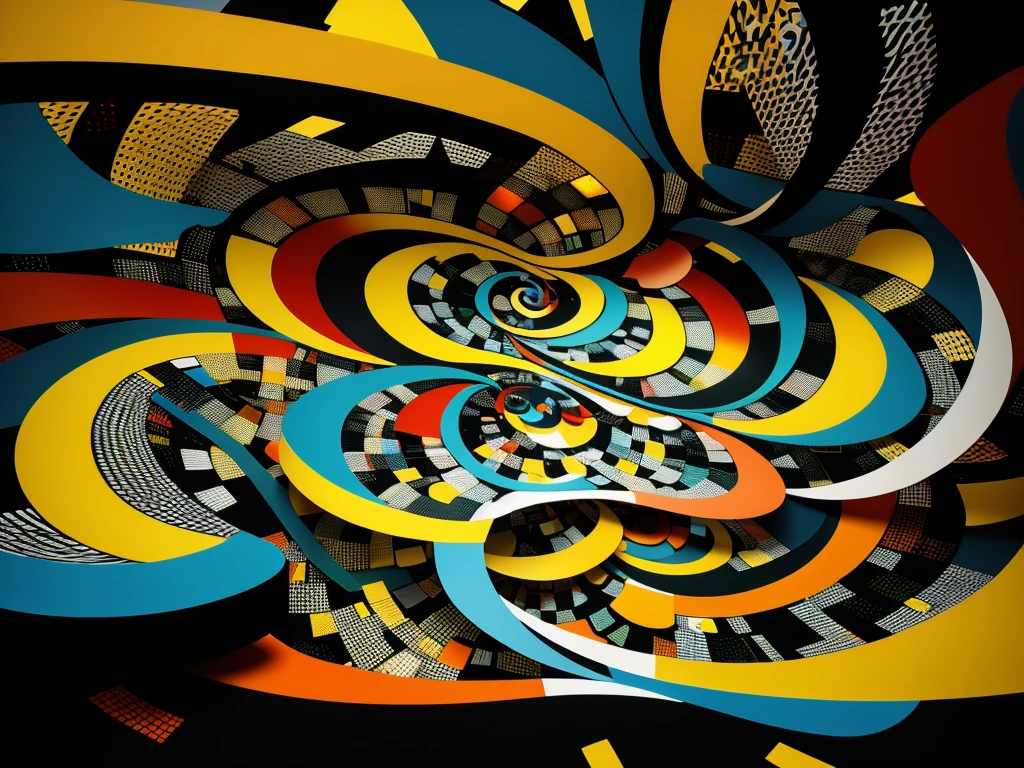 ((Artistic Masterpiece)),((abstract painting)),((Avant-garde)),(contemporary art), Temporary art, design. (Mix of Geometrical and organical shapes), (plane), (mix of abstract geometry with drift painting). spiral, endless, central composition, golden rate, (High quality), (graphic drawing), (laconic, clear silhouette), (Clear graphic line - color graphics), (drawn surrealistic style), high artistic quality of the image.