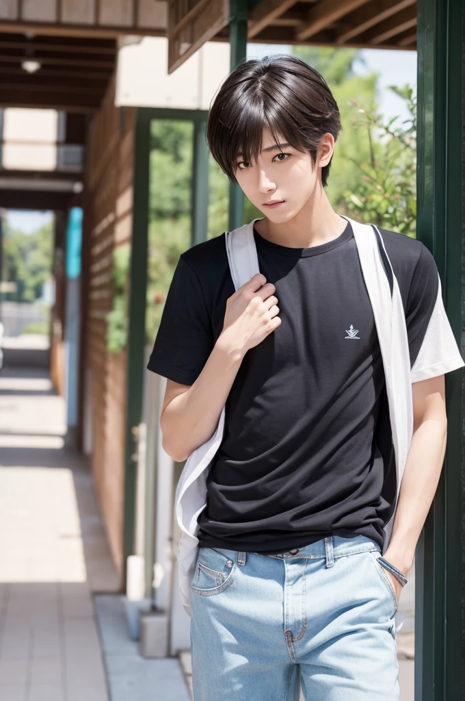 Male Focus,4K,8K,cool,Refreshing athletic guy,boy,boys,charm,main character,youth,Japanese high school student style,Magazine talent style,Slim figure,Casual clothes,Smooth,Skin texture,Functional beauty,Moe,Action,Vibrancy,Breeze,Dust,Natural light,face,hand,eye,Biologically correct,thin limbs,男子main character,Japanese men,Boys who like boys,,,Two boys in love,