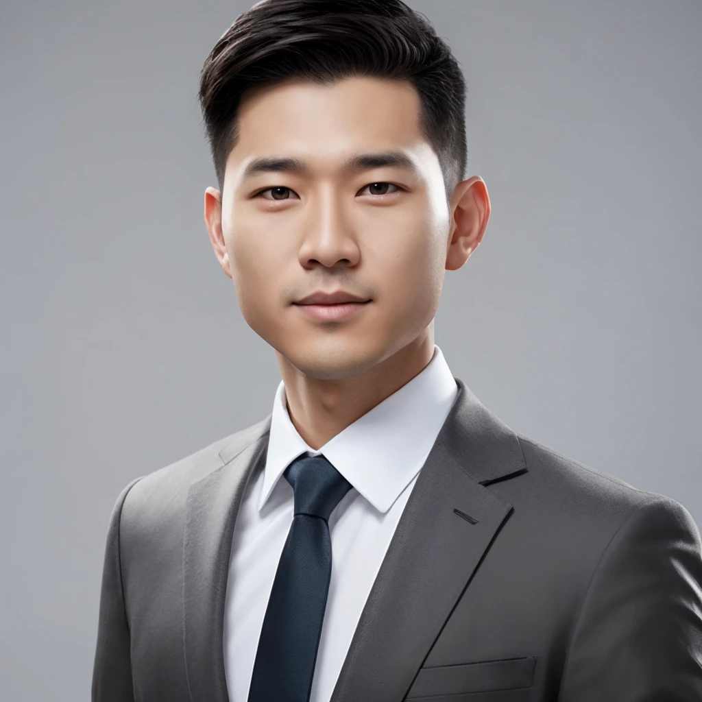 arafed asian man in a suit and tie posing for a picture, professional profile photo, south korean male, professional headshot, yanjun chengt, joongwon charles jeong, professional profile picture, professional closeup photo, close-up professional portrait, headshot photograph, headshot photo, reuben wu, headshot profile picture, handsome chad chin, headshot portrait, well lit professional photo, manbun