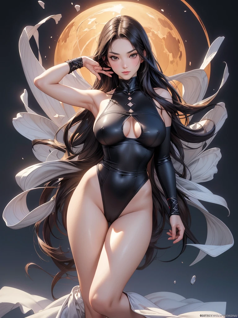 ((solo)),(full body ), (best quality,4k,8k,highres,masterpiece:1.2),ultra-detailed,(realistic,photorealistic,photo-realistic:1.37), illustration by artgerm and gerald brom, attractive woman, perfect body, huge breasts,sexy, hyperfeminine curves, cute and playful pose, vibrant, emotive expressions