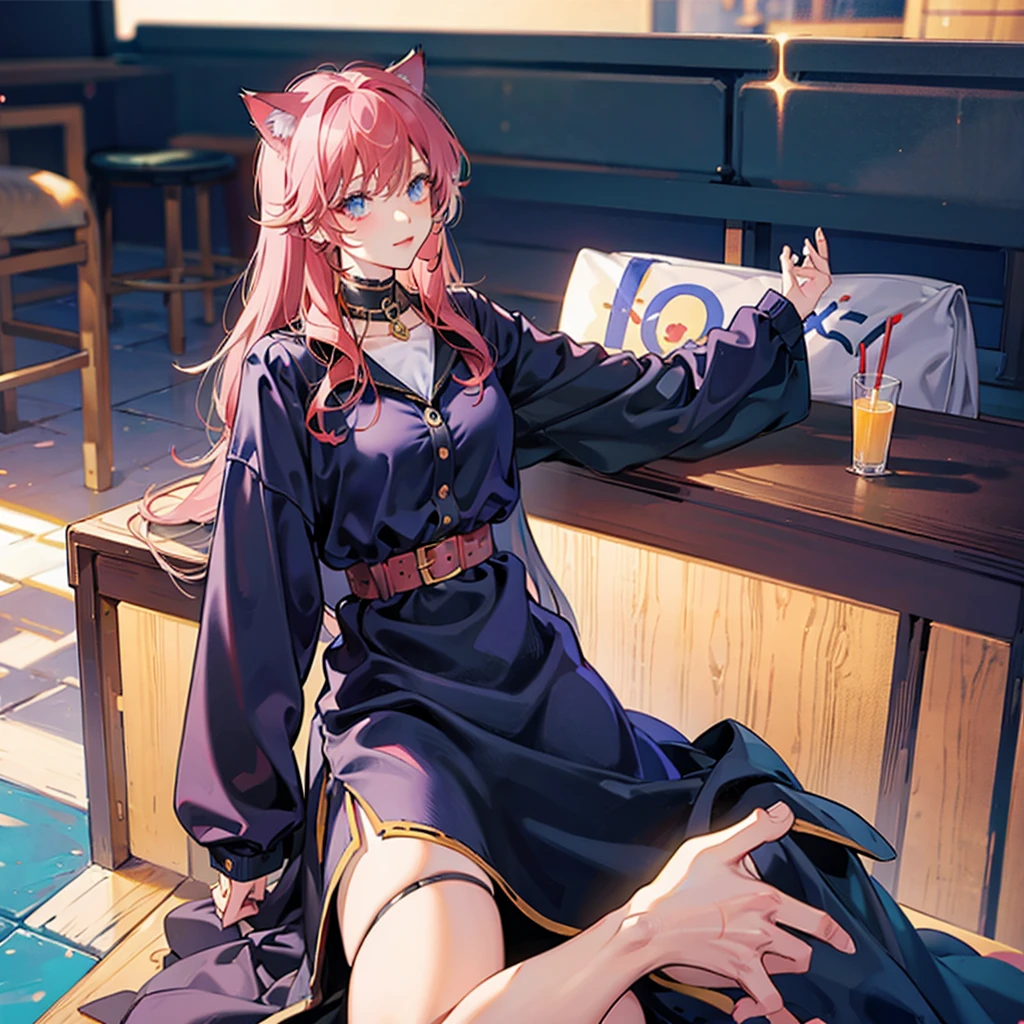 wearing cat ears,play a game,Anime