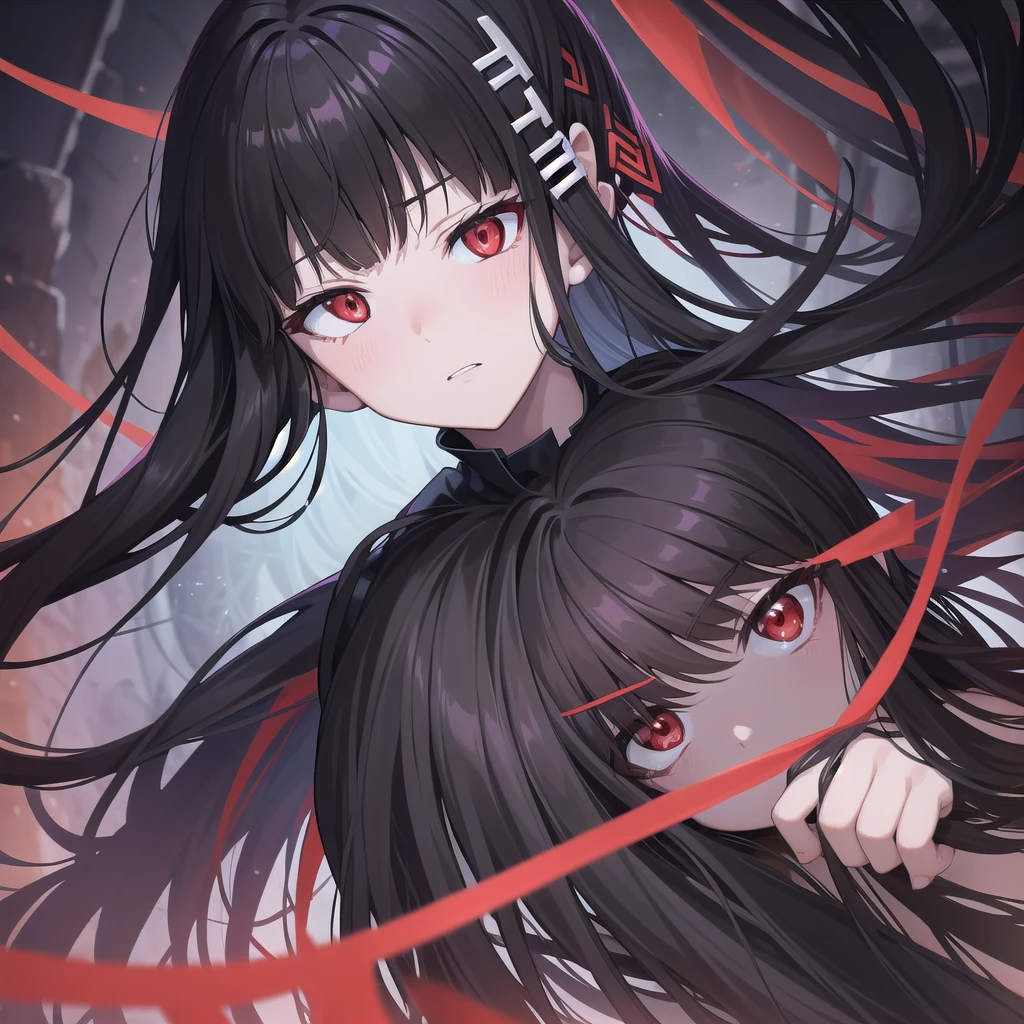 Poster of slasher horror film in anime title overnight between heaven and hell