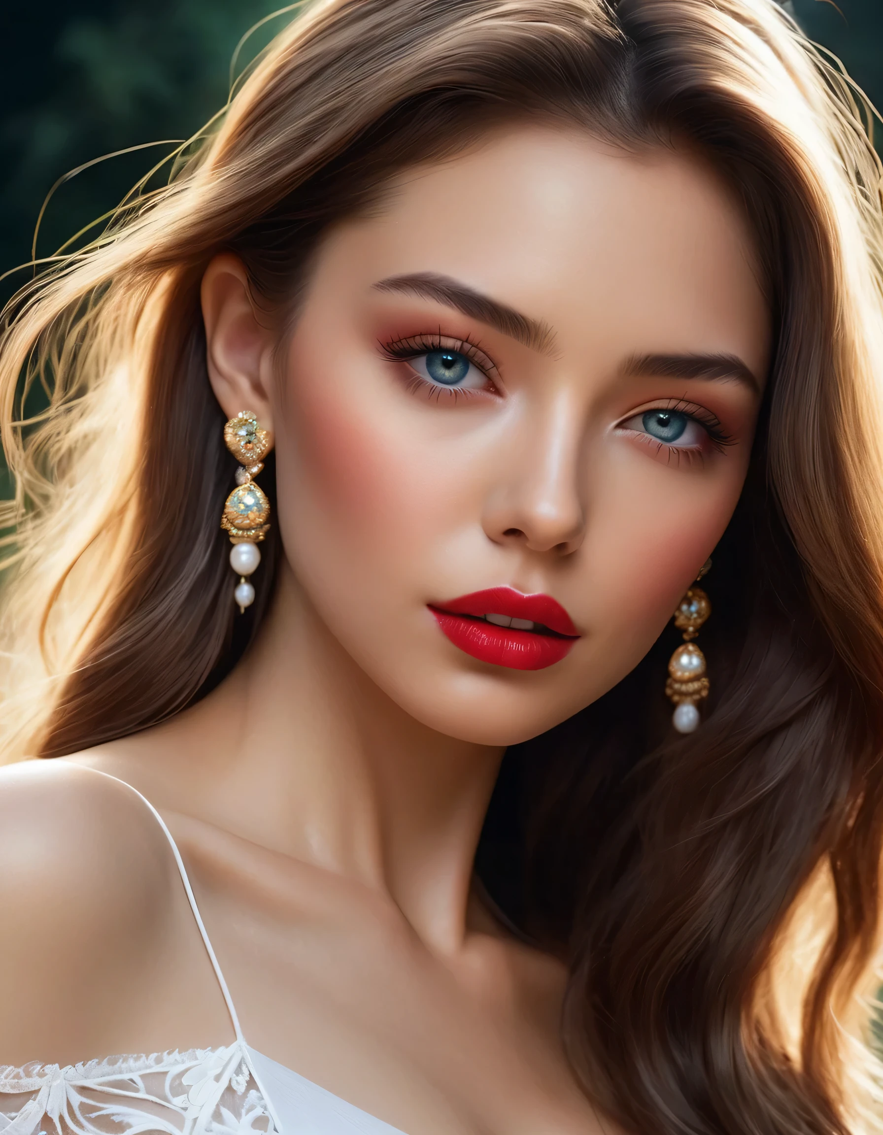 photorealistic Realism 32K quality, Fantasy, Artistic, A delicate fairy with mature features, puffy lips, ((ultra absurd quality extremely detailed detail ultra resolution, clear sharp focus, not blurry, (Realistic eyes))),absurd(ultra detailed eyes), (close up of a woman's eye with a digital rendering), (((The most beautiful woman in a perfectly tailored outfit in a given situation))), dress a beautiful girl with a perfect figure in something nice, made of available materials ((silk, (canvas, nylon), ((latex laced), ((lacy))), (((jewelry))), bracelets, pendants, earrings, everyday items)),(((I encourage you to choose the right background for your phenomenally drawn creation)), (Use any technique, any style, any outfit, even choose ((eye color, hair color, even hairstyle, makeup, whatever and how to do it))), ((experiment, combine complex, multi-layered materialperiment with Armor and delicate materialperiment with the entire palette of colors and shadows)), (masterpiece:1.3), (photorealistic:1.37), (Realistic:1.5), (ultra detailed:1.3), (The ultra -The high-definition), depth of field, (best quality), Attention to detail, Double eyelids, Wear an off-shoulder top, full bodyesbian, and if you want, you are standing, ((back shot)), (lacy), (laced), ((Glamour, paparazzi taking pictures of her)), medium Contrast, muted colors, long leg, ass, ((layer cut: 1.62)), ((Brightly colored clothing)), ((Lively,Active,vivaciousness)), ((no_Panties)), ((Exposing thighs)), (Erotic:1.6), ((black silken skirt, (tinyskirt:1.28), no_panties, curvy)), ((short skirt wrapped at the hips))), (Look sideways, look up, look down, random expressions), (rich including decorative embroidery:1.29), ((very intricate design of epic bodysuits:1.45)), (red-(white)-black epic lacy:1.38), (sharp focus), ((city night), (neon sign), (night), ((wind in your hair)), ((fantasy style)), (gold lacd:1.25), (((turn back:1.3))), ((back shot:1.25)),