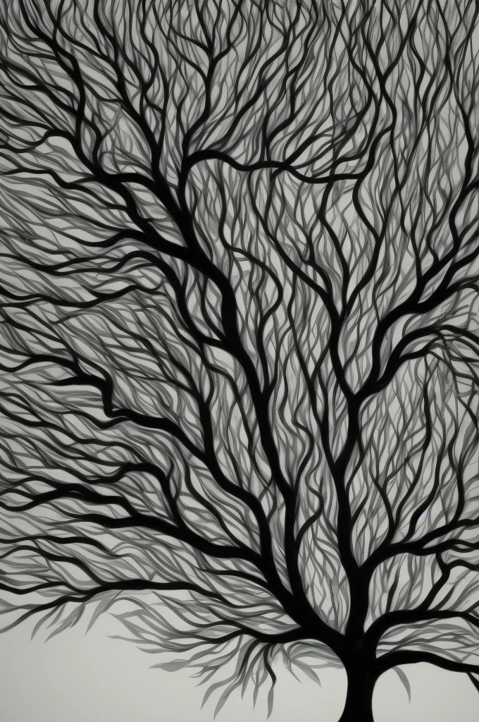 Nordic tree-shaped solitaire,Flat style, abstract artistic,Graphic design,symmetry, Math, Renaissance, Oil painting, 2D canvas, highly detailed, complex, Classic paint, Black monochrome, crystals, opulent, lap, gothic ornament, Graphic design