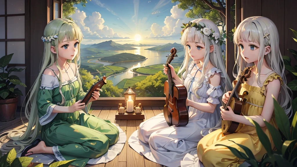 最high quality、high quality、Paradise、Greek God々、Sanctuary Grasslands、Long dress、Full of light、Mysterious、Little angels are playing instruments all around、雲の中にGreek God殿、You can see the sea of clouds、skyline、