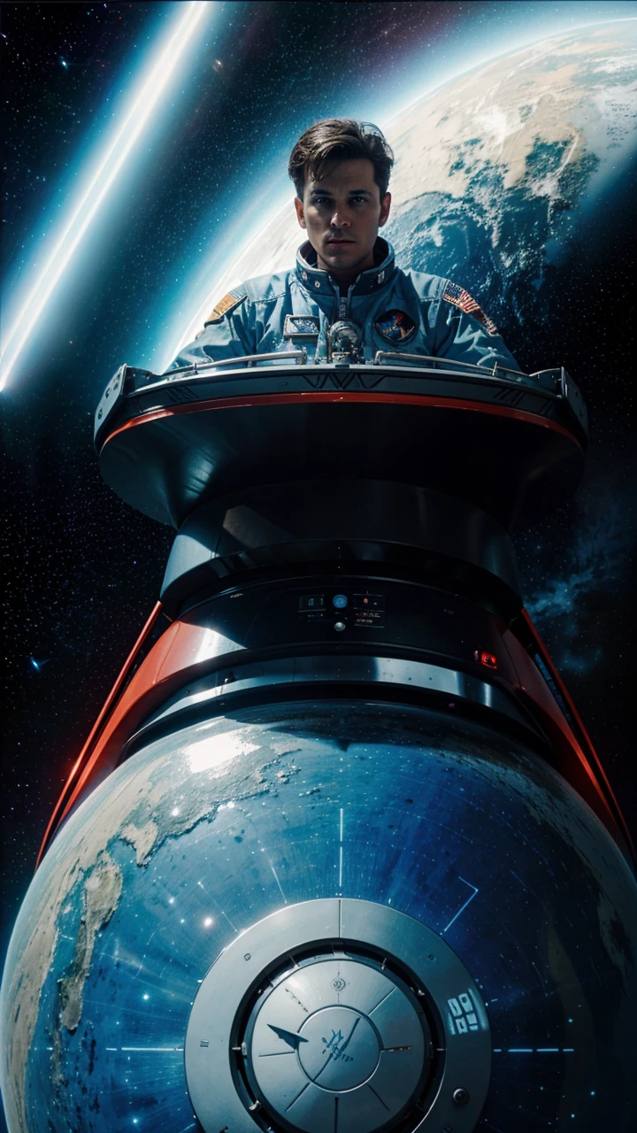 Him as second in command on a space ship make it a poster and have the name Bryson on it