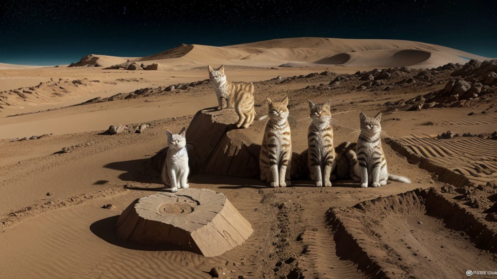backhoe mars planet cats