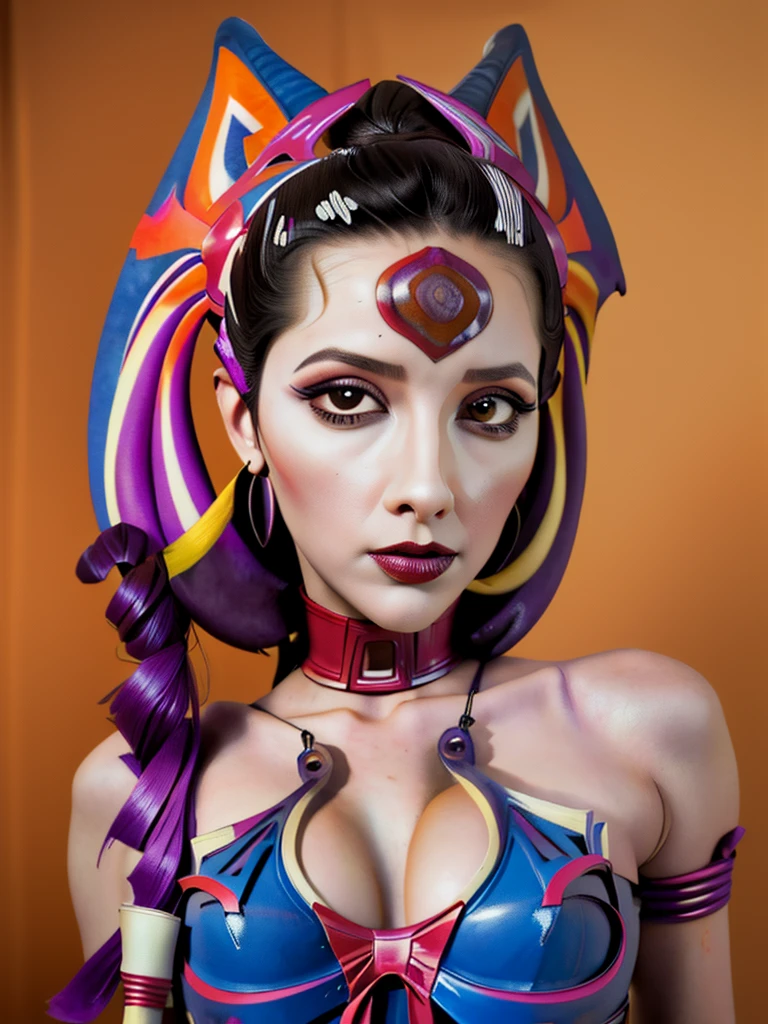 (best quality, masterpiece, beautiful and aesthetic:1.2, colorful, dynamic angle, highest detailed face) 1girl, satinekryze, monarch, jewelry, wired collarettes, ruffs, elaborate headress, headdress, royalty, upper body, noble, (high contrast, official art, extreme detailed, highest detailed)