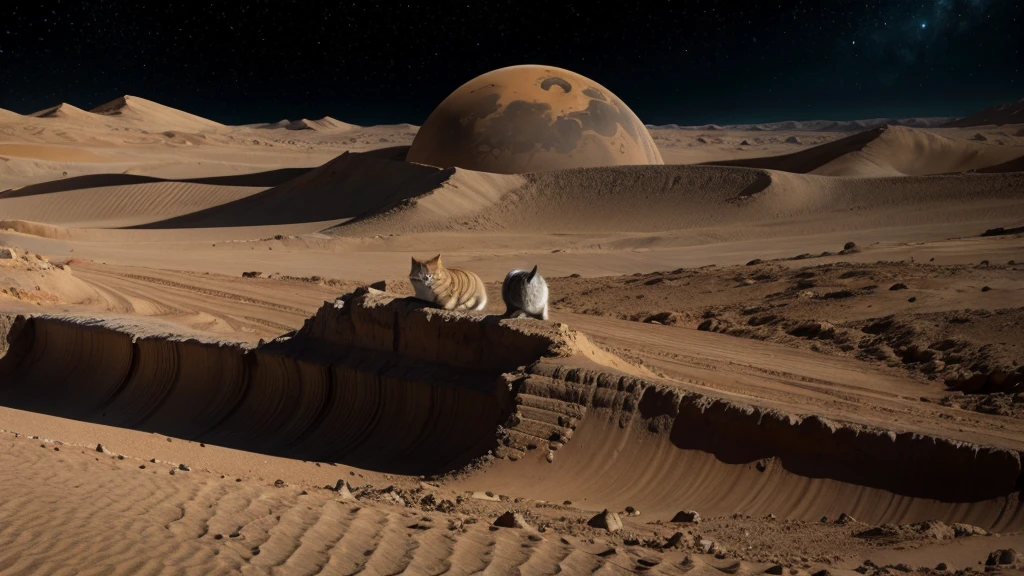 backhoe mars planet cat
