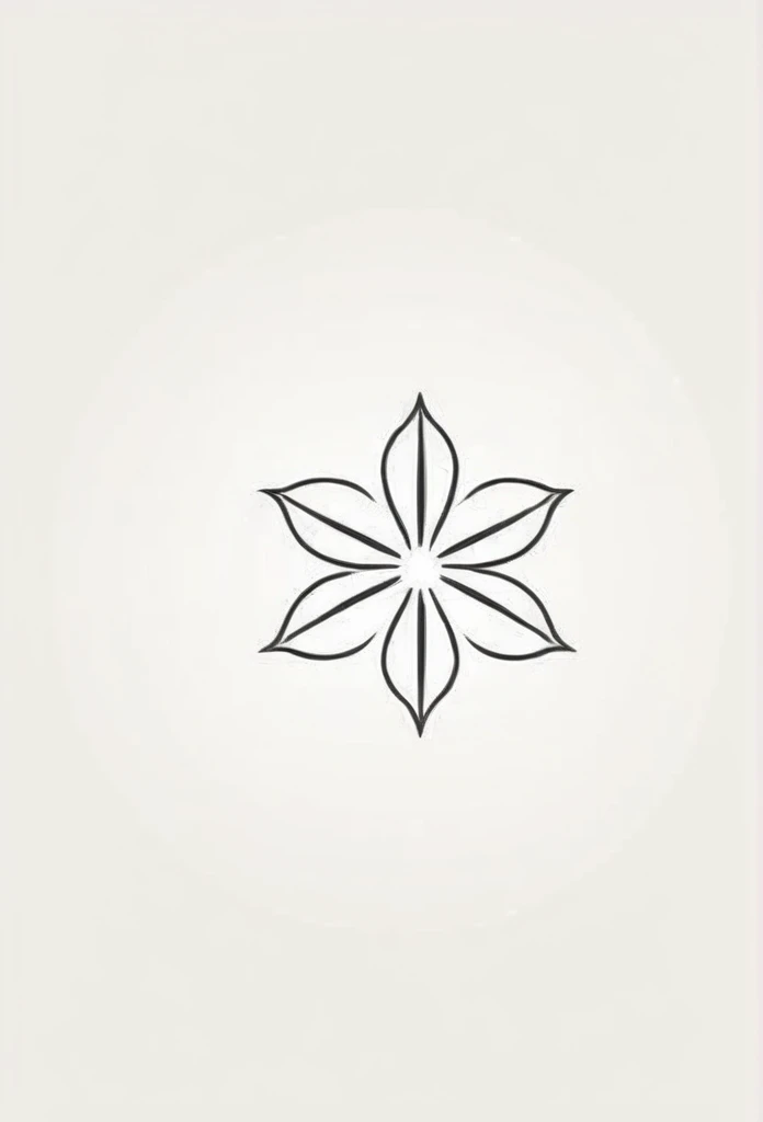 Apparel brand logo, flower drawn in one stroke「Yuri」Logo of French apparel brand. Pretty cool chic and modern design. Background is white.