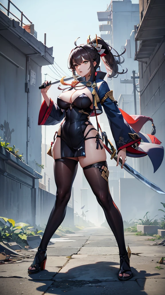 (masterpiece, 4K ,Super detailed:1.2), (anime:1), (Perfect quality), Full body side view, The whole body is shown, View Viewer, 白い背景に剣と鎧を持つanimeキャラクター, Holding a sword, Kshat Garland key art feminine, Ayaka Genshin Impact, Katana Zero video game characters, With a big sword, Female protagonist 👀 :8, April Rendering, Kshat Garland, Pulling out the sword, Ayaka Games Genshin Impact