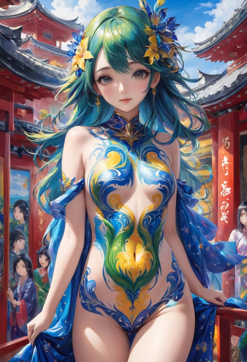 (Highest quality)、(masterpiece)、(detailed)、
(beautiful girl)、(Multiple Girls)、(Lots of girls)、
(Full body painting)、
(Hide笑える)、(Hide)、(hide)