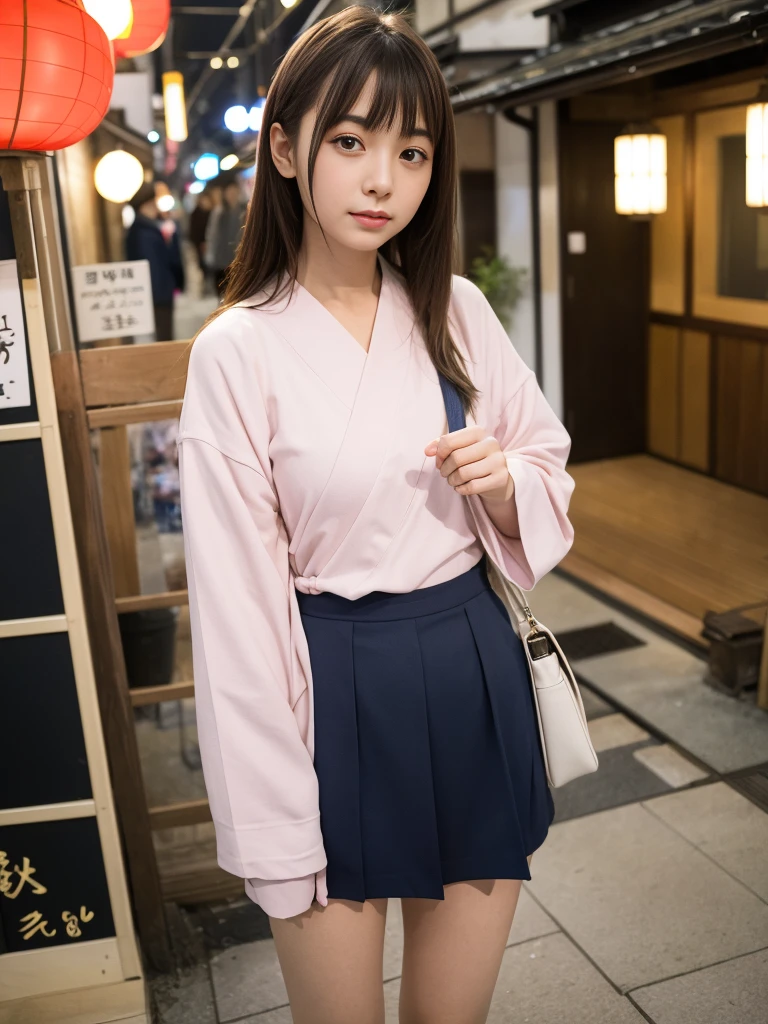 1 person　Cute Japanese Girl　Kyoto　Front light