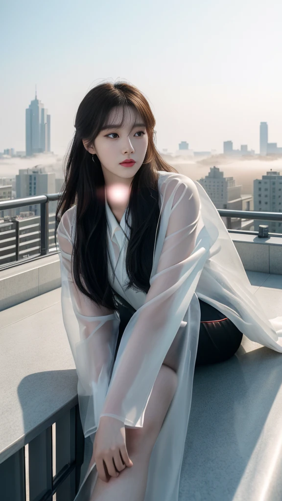 (1 woman:1.3), alone, (((Very detailed face)))), ((very detailed 눈과 얼굴)))), beautiful 디테일의 눈, body parts__, official art, Integrated 8K wallpaper, very detailed, beautiful and beautiful, beautiful, masterpiece, best quality, original, masterpiece, very nice photo, best quality, ultra high resolution, realistic realism, sunlight, full body portrait, amazing beauty, dynamic pose, delicate face, lively eyes, (from the front), she wears a spiderman suit, red and black color scheme, spider, very detailed 도시 지붕 배경, rooftop, city view, detailed face, Detailed complex busy background, crummy, very cool, milk white, very detailed 피부, realistic skin details, visible pores, clear focus, volumetric fog, 8k words, dslr, high quality, film grain, fair skin, photo realism, lomography, Futuristic dystopian megacity, transparent