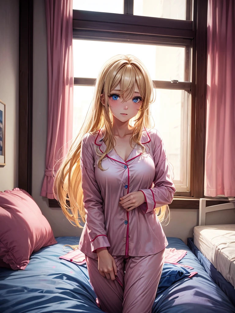 Blonde Asian Bed Nightwear