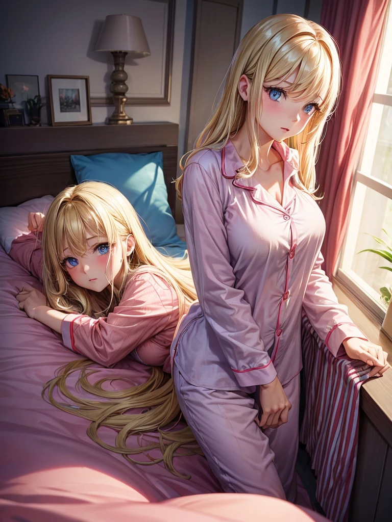 Blonde Asian Bed Nightwear
