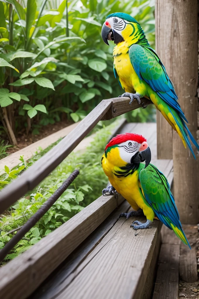 Create an image of a parrot on your cell phone
