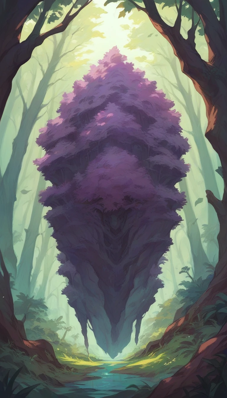 a purple forest