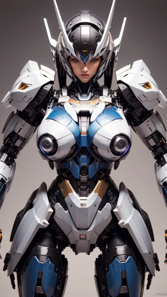 Textured skin, Super Detail, high details, High quality, Best Quality, hight resolution, 1080p, hard disk, Beautiful,(Super Heroine),Oppai Missile,beautiful cyborg woman,Mecha Cyborg Girl,Battle Mode,Girl with a Mecha Body,She wears a battle cyborg mech with a weapon,Fulll body Shot