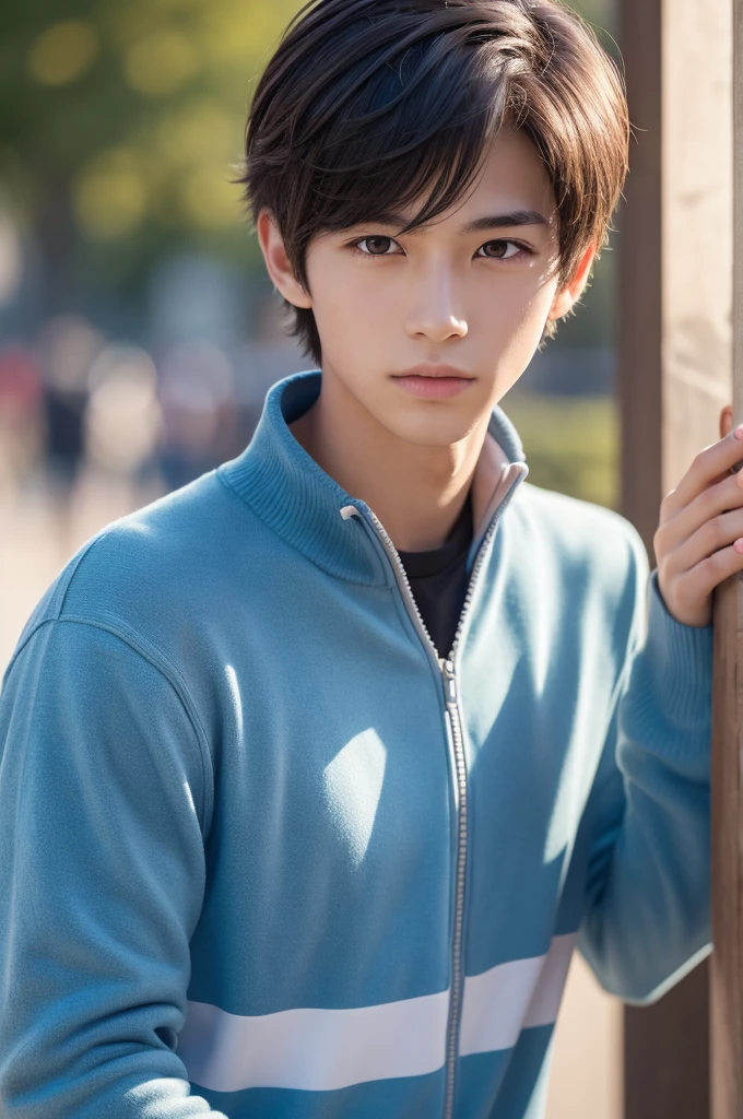 a handsome, refreshing, athletic boy, 1 boy, attractive, protagonist, youth, japanese high school style, magazine celebrity style, slender build, casual clothes, smooth, skin texture, functional beauty, moe, vigor, energy, gentle breeze, specks of dust, natural light, face, hands, eyes, biological accuracy, slender limbs, male protagonist, japanese man, boy-loving boy, 2 boys mutual love, male student, male-loving, ultra-detailed, sexual desire, sexual excitement, male-focused, (best quality,4k,8k,highres,masterpiece:1.2),ultra-detailed,(realistic,photorealistic,photo-realistic:1.37),HDR,UHD,studio lighting,ultra-fine painting,sharp focus,physically-based rendering,extreme detail description,professional,vivid colors,bokeh,portraits,photography