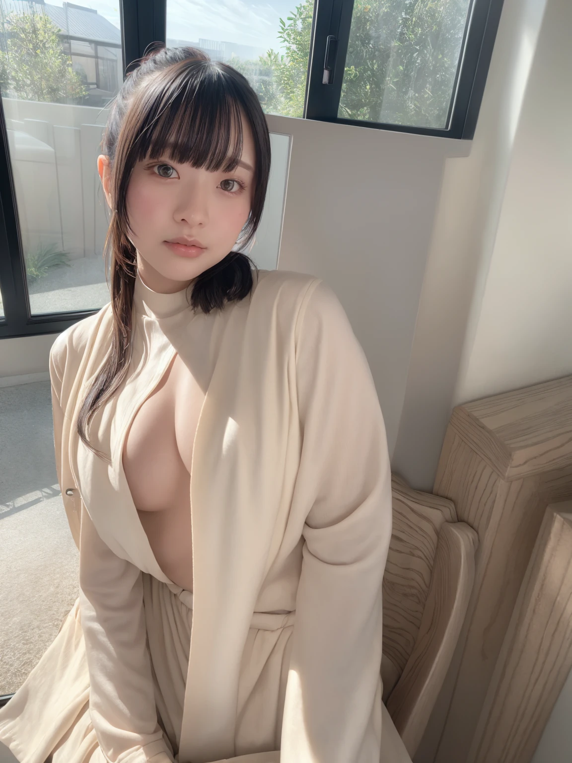 (8k, Best Quality, Masterpiece: 1.2), young girl、masterpiece、onsen、(nude:1.8)、pubic hair、photo realistic、realistic、full body