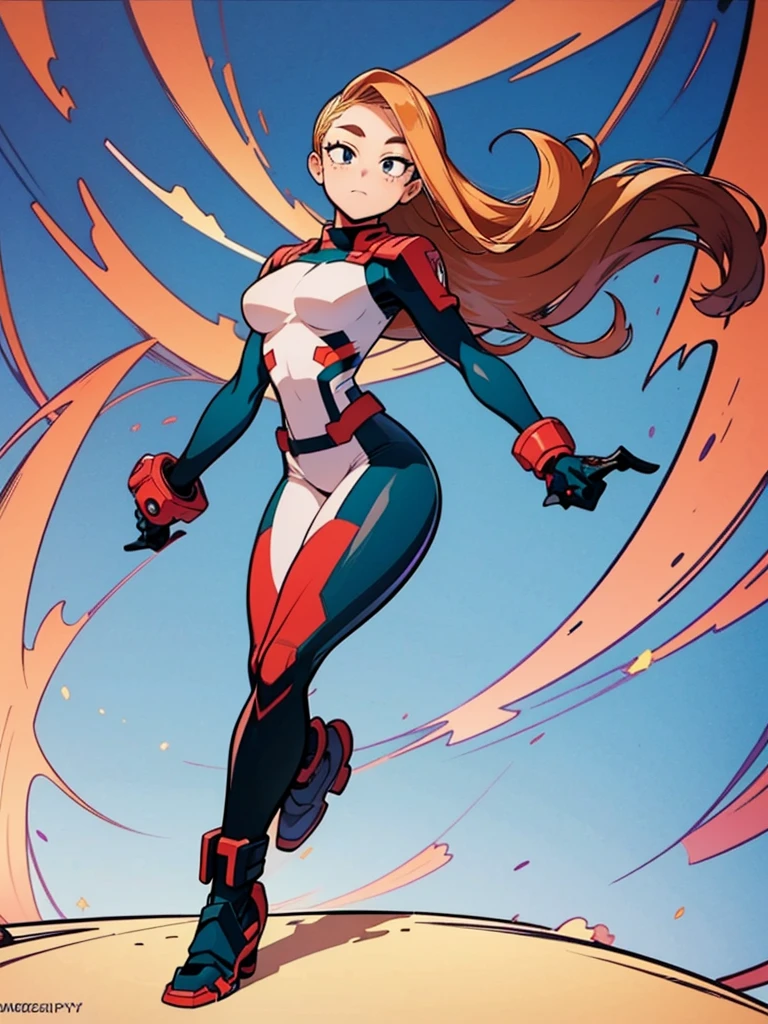 ((My Hero Academia Style)), ((kim possible)), cartoon, bodysuit, armor, ((Sexy armor)), ((perfect anatomy)), ((perfect hands)), ((perfect face)), ((super detailed)), ((full body photography:1.5))

