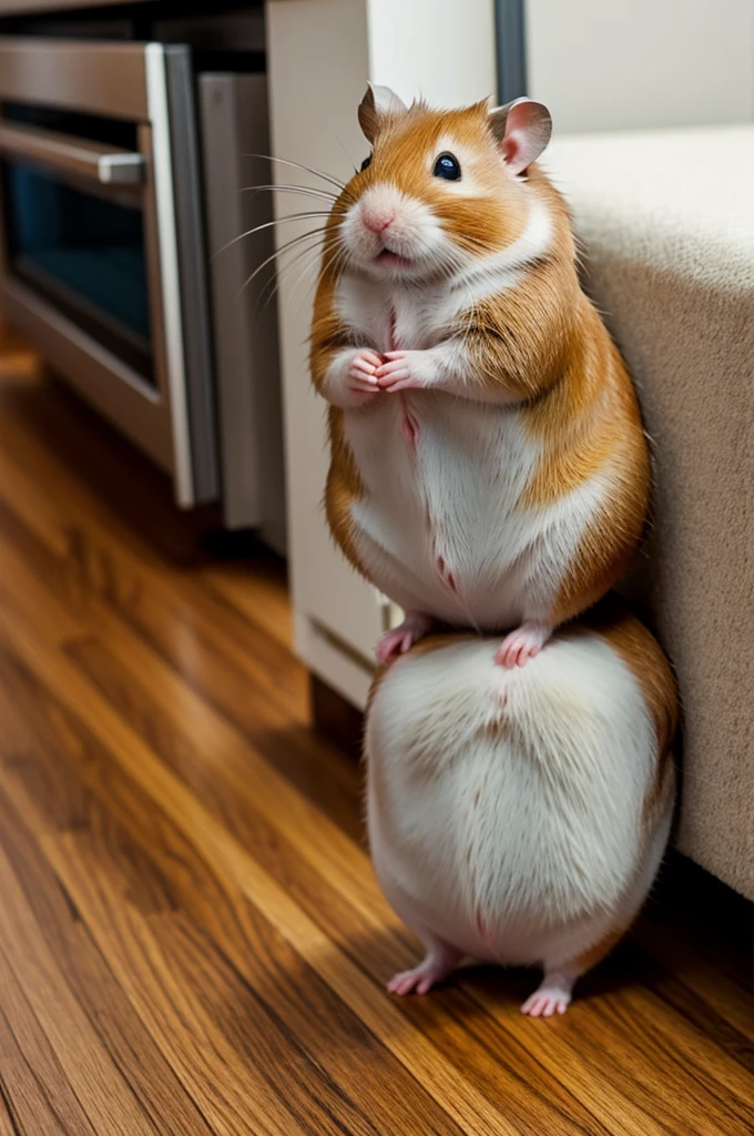 Hamster standing like a human