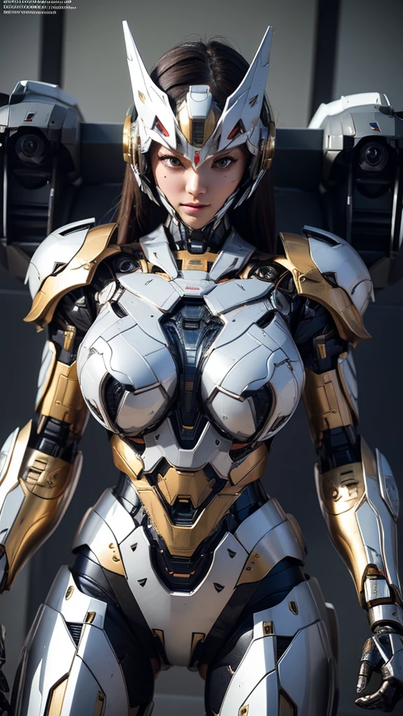 Textured skin, Super Detail, high details, High quality, Best Quality, hight resolution, 1080p, hard disk, Beautiful,(Super Heroine),Oppai Missile,beautiful cyborg woman,Mecha Cyborg Girl,Battle Mode,Girl with a Mecha Body,She wears a battle cyborg mech with a weapon,Fulll body Shot