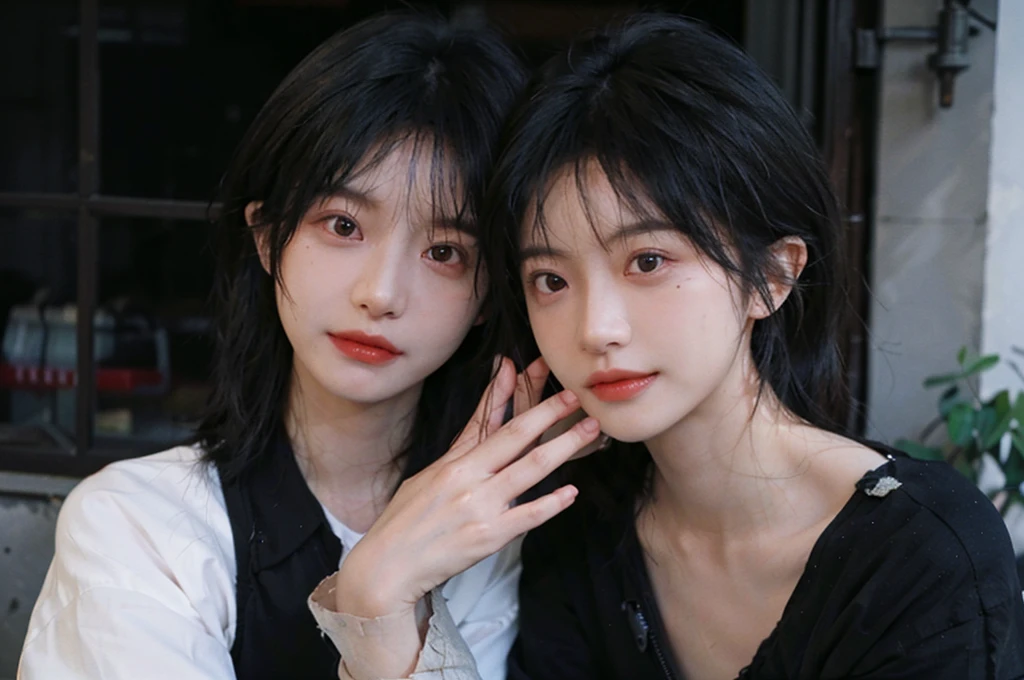 (Skin details:1.4), (smooth skin textures:1.3), (Upper body:1.4),(Upper Body:1.3),(Black clothes:1.4),Lipstick, background, earrings, serene, calm, (Realistic and detailed eyes:1.2), Natural skin texture, Realistic facial details, Soft dramatic lighting, Vivid details, 35 mm film, outdoor, (Photo Practical:1.4), (hyper Practical:1.4), (Practical:1.3), (Smoother lighting:1.05), (Improve lighting quality:0.9), (Highest quality real skin textures:1.4), Exquisite eyes, Delicate face, Close-up of face, (Enhance the beauty of skin texture:1.1),0Normal body proportions, short hair, Moles under the eyes, A faint smile,Portrait Photography, Depth of Field, Bokeh, Surrealism, Ray Tracing, (Portrait Photography:1.1), Surrealism, High Detail, Chiaroscuro, Ray Tracing, reflected light, Ultra HD, Ultra HD, masterpiece, Textured Skin, Super Detail, High Detail, high quality, best quality