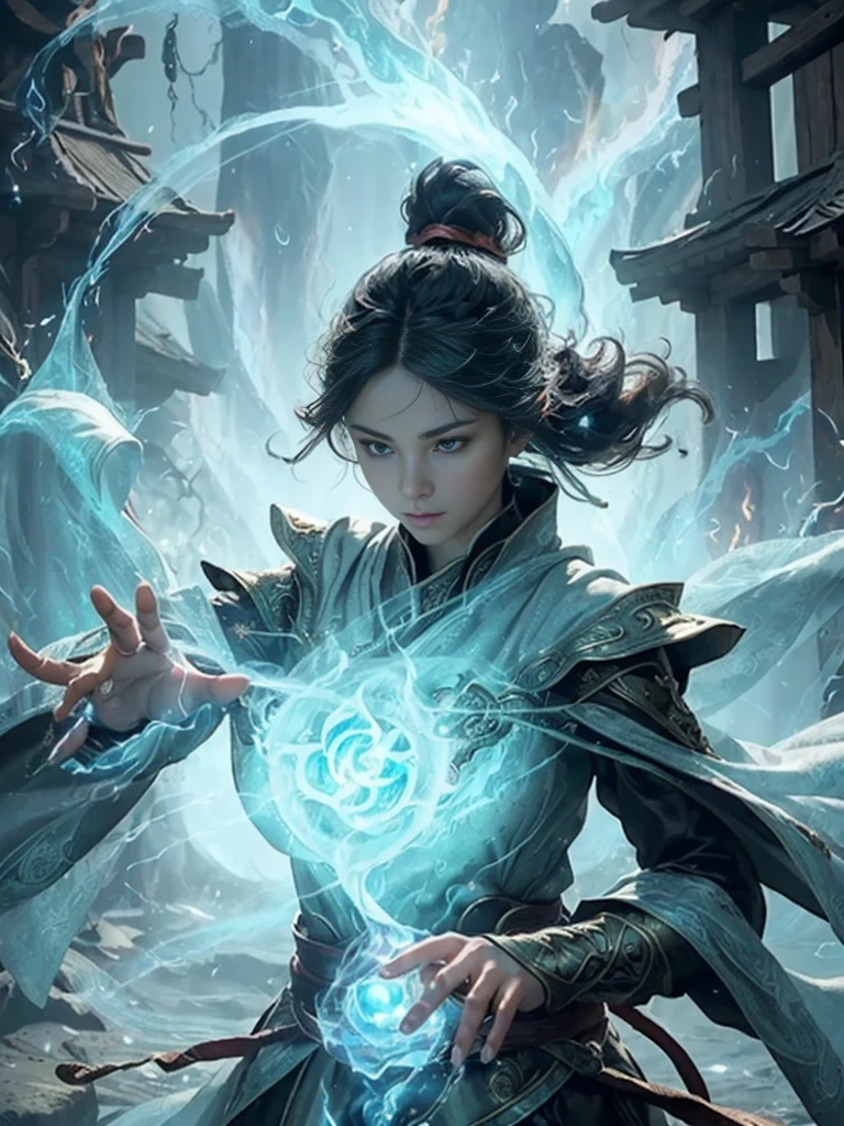 ((best quality)), ((masterpiece)), (detailed), (Practical), (Official Art), (extremely detailed CG unity 8k wallpaper), (Fire Magic:1.2), (Control fire:1.1), (element control:1.2), (Beautiful movements:1.1), (Flame beauty:1.2), (Mysterious power:1.2), (Calm expression:1.1), (Flames surge:1.2), (Sparkling sparks:1.2), (Charming aura:1.1), (Magic spells:1.2), (Flame Ripple:1.2), (Magnificent fire scene:1.1), (Emerging from the vortex of fire:1.2), (Resonate with nature:1.2), (Mastering the Elements:1.2), (translucent veils:1.1), (Wisdom and strength:1.2), (Magic Vortex:1.2), (Glowing fire symbol:1.1), (Living with the flame:1.2), (Mysterious origins:1.2), (balance:1.1), (The power of calm:1.2), (A fascinating spectacle:1.2), (Immerse yourself in the magic of fire:1.1), (Embrace her destiny:1.2)