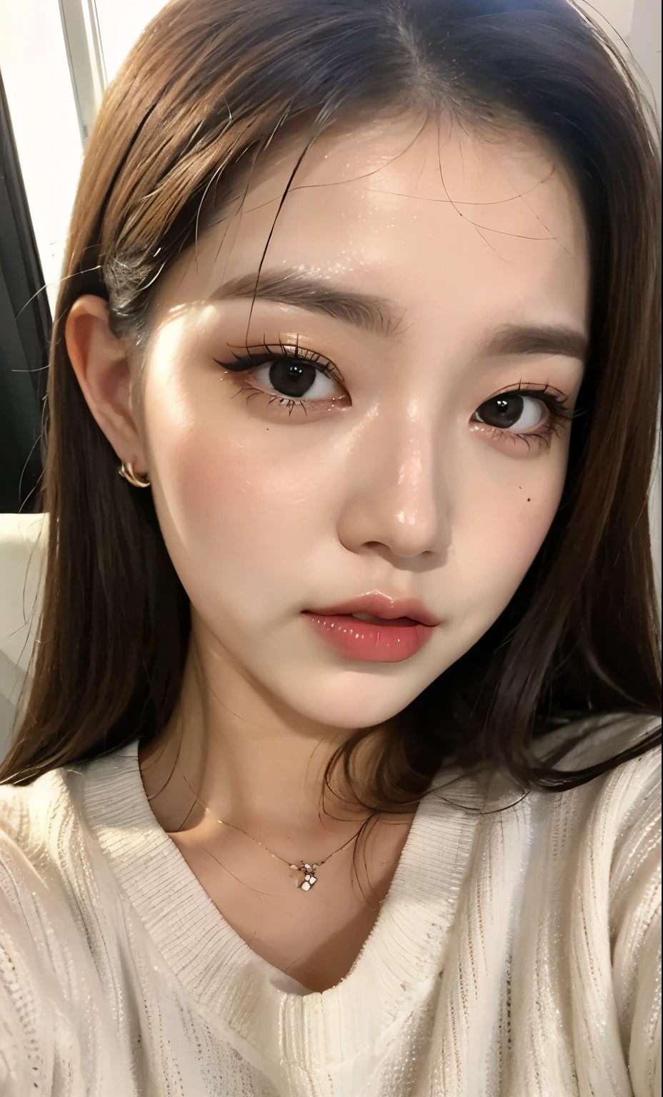 Ulzzang-6500-v1.1, (original photo:1.2), (realistic:1.4), beautiful and detailed girl, very detailed 눈과 얼굴, beautiful detailed eyes, does not make sense, It's incredibly ridiculous.., huge file size, high resolution, very detailed, best quality, table top, Chemomimi, colorful lights:1.2, my face shines:1.2, detailed lighting:1.2, (((JK )), illustration, very detailed, nffsw (english) (english) (english), integrated, 8K wallpapers, amazing, fine details, table top, best quality, very detailed 티커 유니폼 8k 벽지, shine a light on the face, cinematic lighting, 1 girl, sixteen years old, (With my whole body:1.5),((Not good)), ((dynamic pose)), (camel toe), (half), (((pantyhose)))、young face、The appearance of youth、(((whole body)))、Beauty、ta