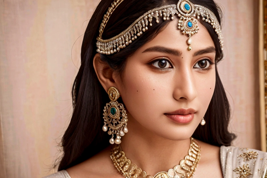 (Highest quality, High resolution, Super detailed, Realistic:1.37), in typical Indian costume