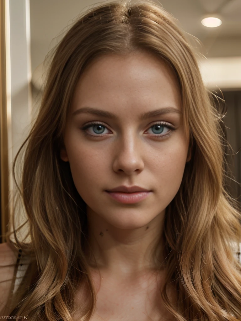 1girl, high quality, 8k, realistic, closeup, american female, long golden wavy hair,sky blue eyes, beautiful woman, caucasian female, large breasts, sexy, cleavage, sundress, SFW, Modeling, Stage,(best quality,4k,8k,highres,masterpiece:1.2),ultra-detailed,(realistic,photorealistic,photo-realistic:1.37),extremely detailed eyes and face,longeyelashes,beautiful detailed eyes,beautiful detailed lips,natural lighting,cinematic lighting,soft lighting,warm colors,vivid colors